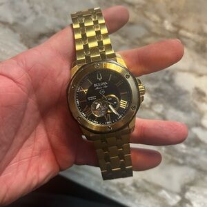 Bulova Gold and Black Men's Watch